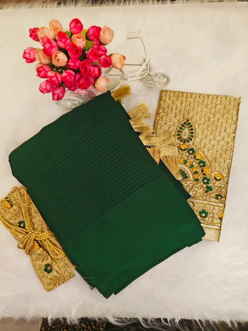 DESIGNER SAREE WITH WORK BLOUSE DS25